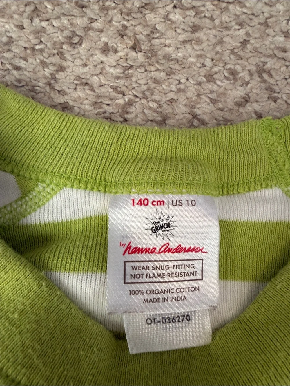 Hanna Andersson Grinch PJ set, 10